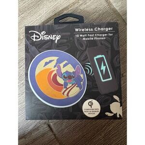 Disney Lilo & Stitch Wireless Charger 10 Watt Fast Charging Pad DWC2559 New